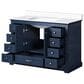Lexora Home Dukes 48" Single Bathroom Vanity in Navy Blue with 2 cm White Quartz Top and Rectangular Sink, , large