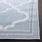 Safavieh Bermuda BMU810M 6"7" Square Light Blue and Ivory Indoor/Outdoor Area Performance Rug, , large