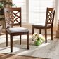 Baxton Studio Nicolette Side Chair with Grey Cushion in Walnut Brown (Set of 2), , large