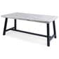 Hearth and Haven Carlie Outdoor Dining Table in Grey and Black - Table Only, , large