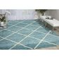 Nourison Brisbane BRI03 8"2" x 10" Aqua Area Rug, , large