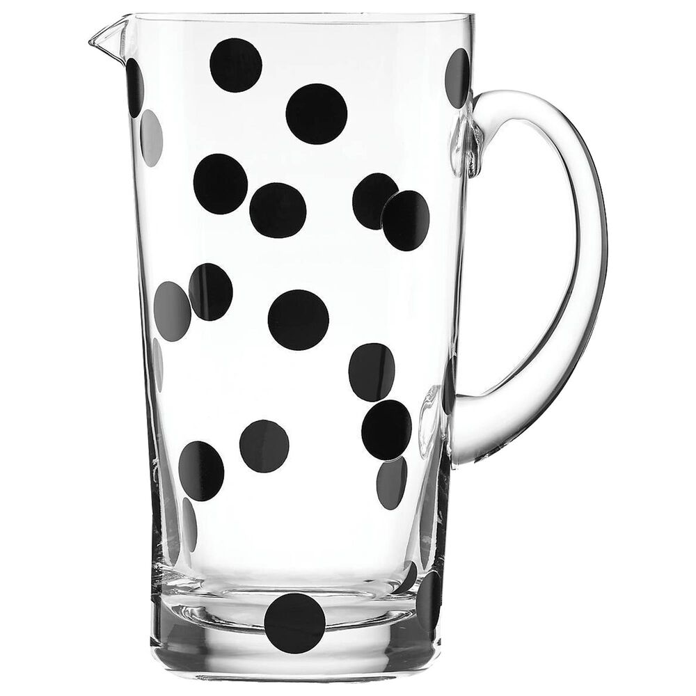 Kate Spade New York Deco Dot Glass Pitcher in Black, , large