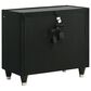 Pacific Landing Lorient 2 Drawer LED Nightstand in Black with AC Outlets and USB Ports, , large