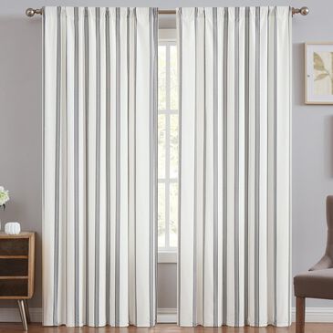 Pem America Truly Soft Millennial 2-Piece Window Panel Pair in Ivory and Black, , large