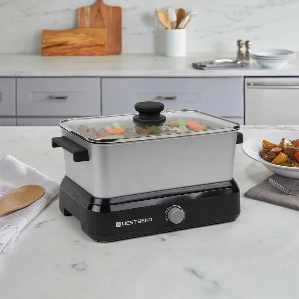 Excalibur 5-Quart Versatility Slow Cooker in Silver, , large