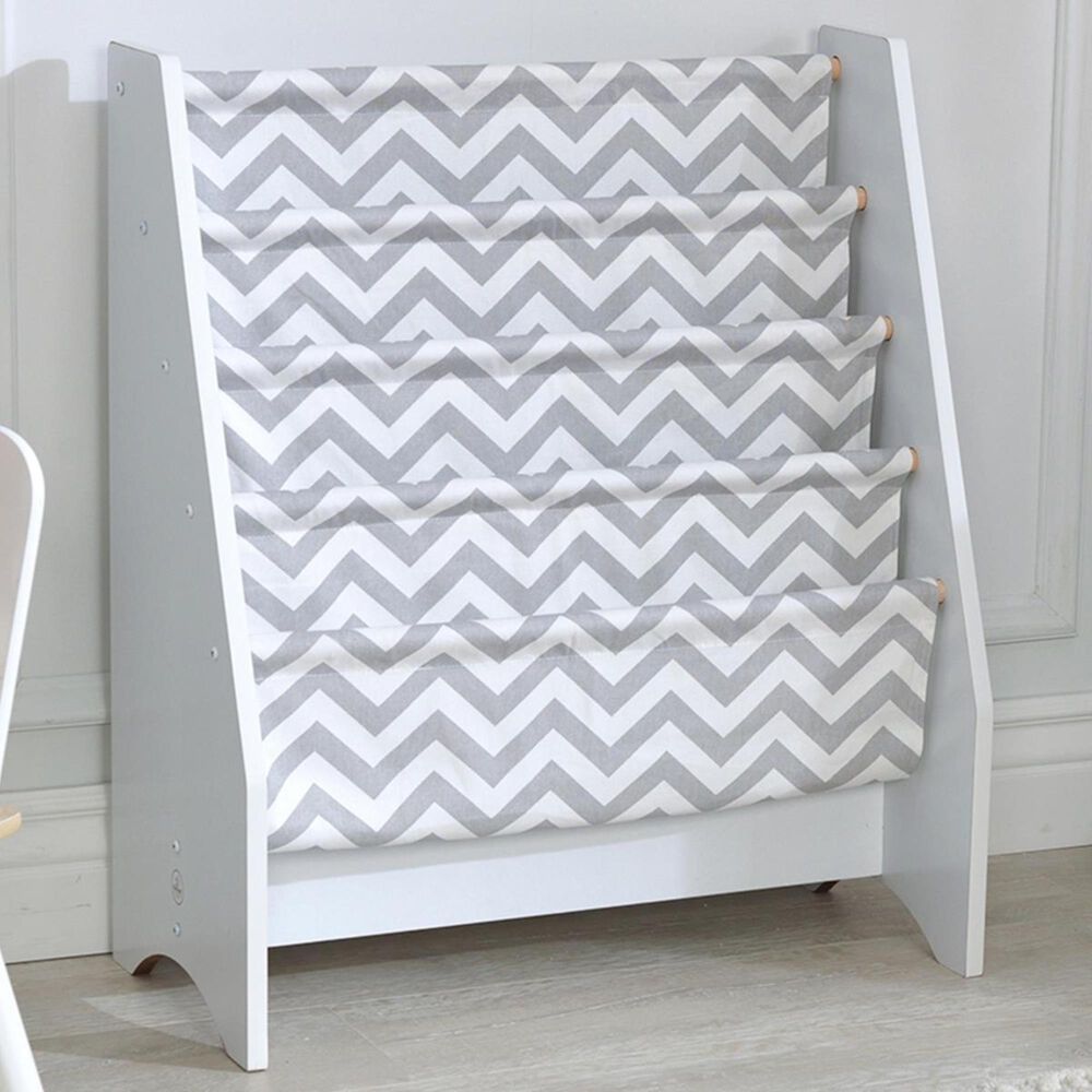 Kidkraft Sling Bookshelf in Gray/White, , large
