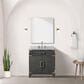Lexora Home Laurel 30" Single Bathroom Vanity in Black Oak with White Carrara Marble Top and Rectangular Sink, , large