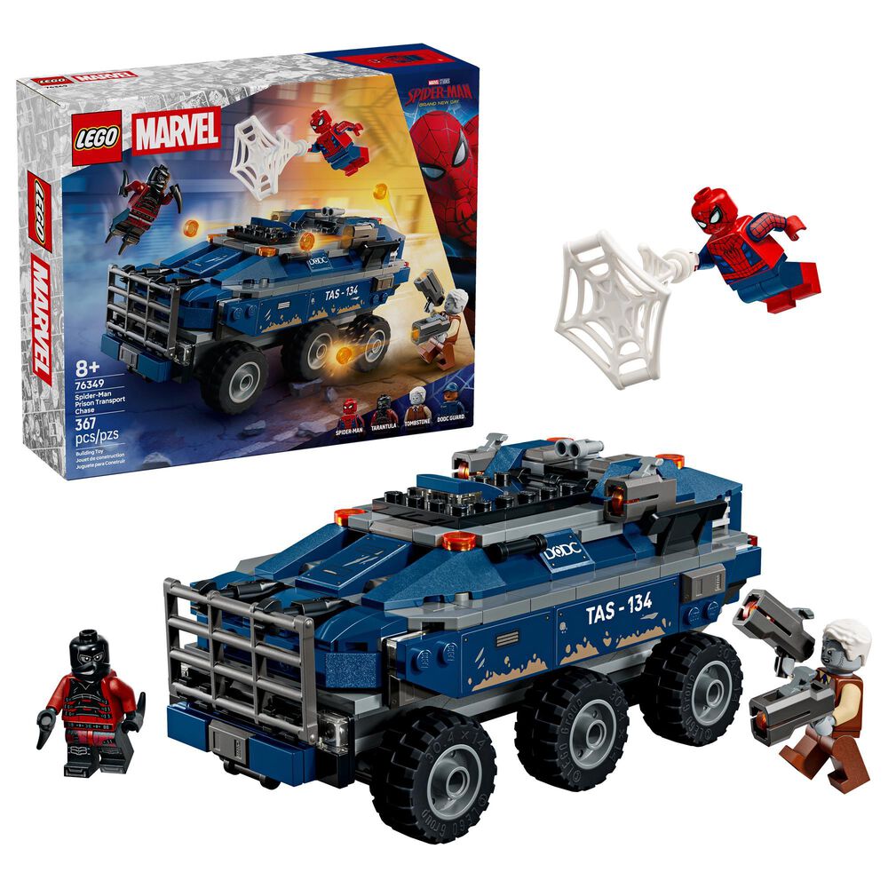 LEGO Spider-Man Prison Transport Chase Building Set, , large