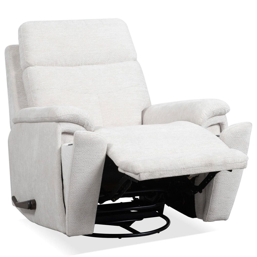 Flexsteel Refined Manual Swivel Gliding Recliner in Pearl, , large