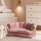 Jennifer Taylor Home Halle 35.5" Rolled-Arm Dog Bed with Channel-Tufted Back in Ash Rose Pink, , large