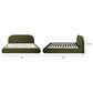 Jennifer Taylor Home Archie Puffy Grounded King Upholstered Platform Bed in Olive Green, , large