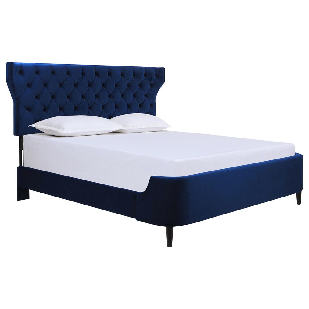 Jennifer Taylor Home Robyn King Panel Bed in Navy Blue, , large