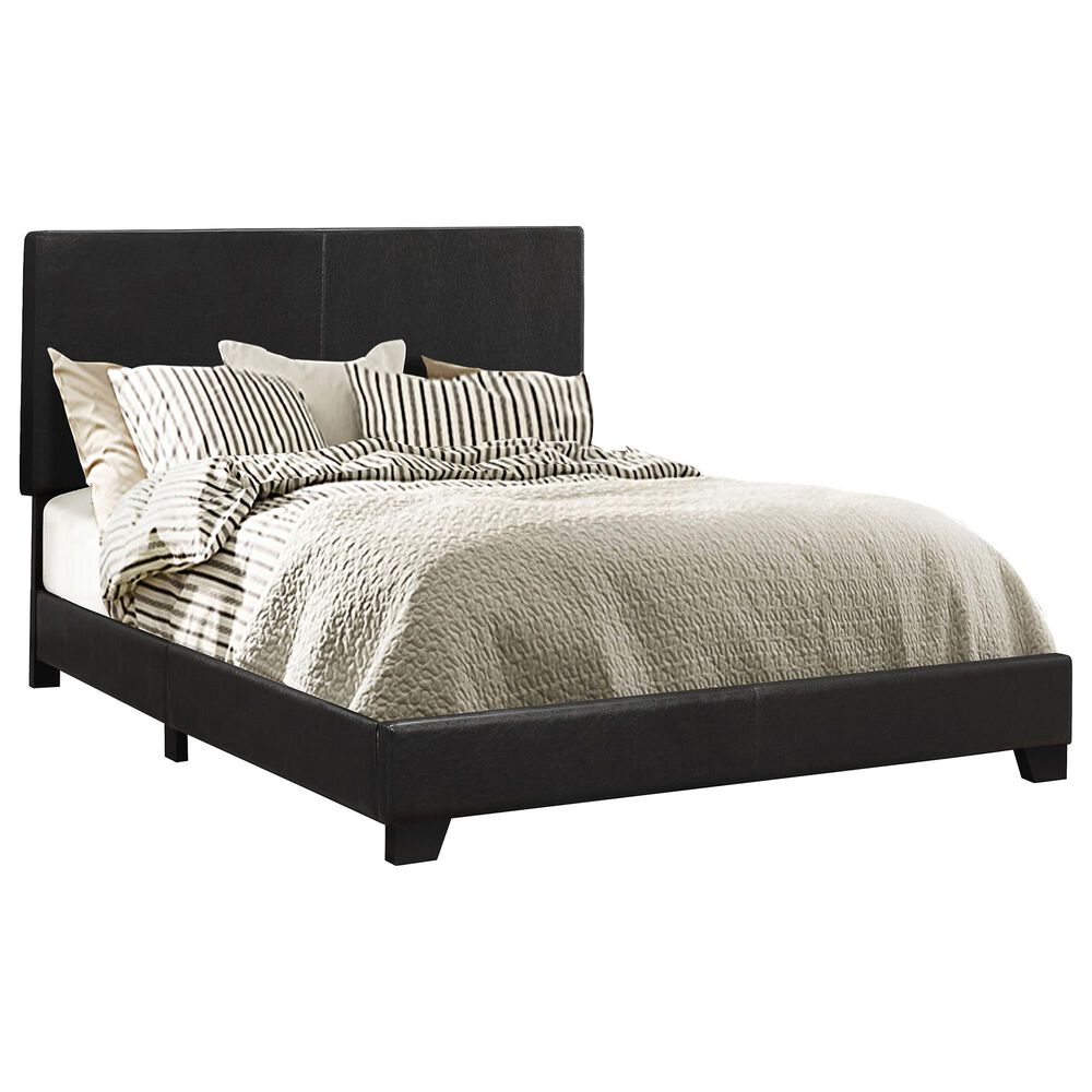 at HOME Dorian King Upholstered Bed in Black, , large