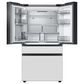 Samsung Bespoke 29 Cu. Ft. 4-Door French Door Refrigerator with Beverage Center in White Glass Panels, , large