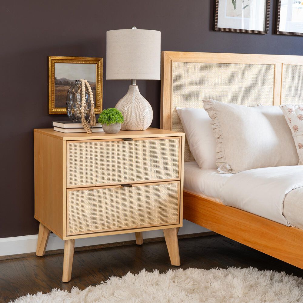 Linon Home Decor Collett 2-Drawer Nightstand in Natural, , large