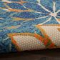 Nourison Aloha 10" x 14" Blue and Green Indoor/Outdoor Area Rug, , large