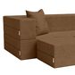 Jaxx Zipline 3-Piece Stationary Convertible Sleeper Sofa in Toffee Velvet, , large
