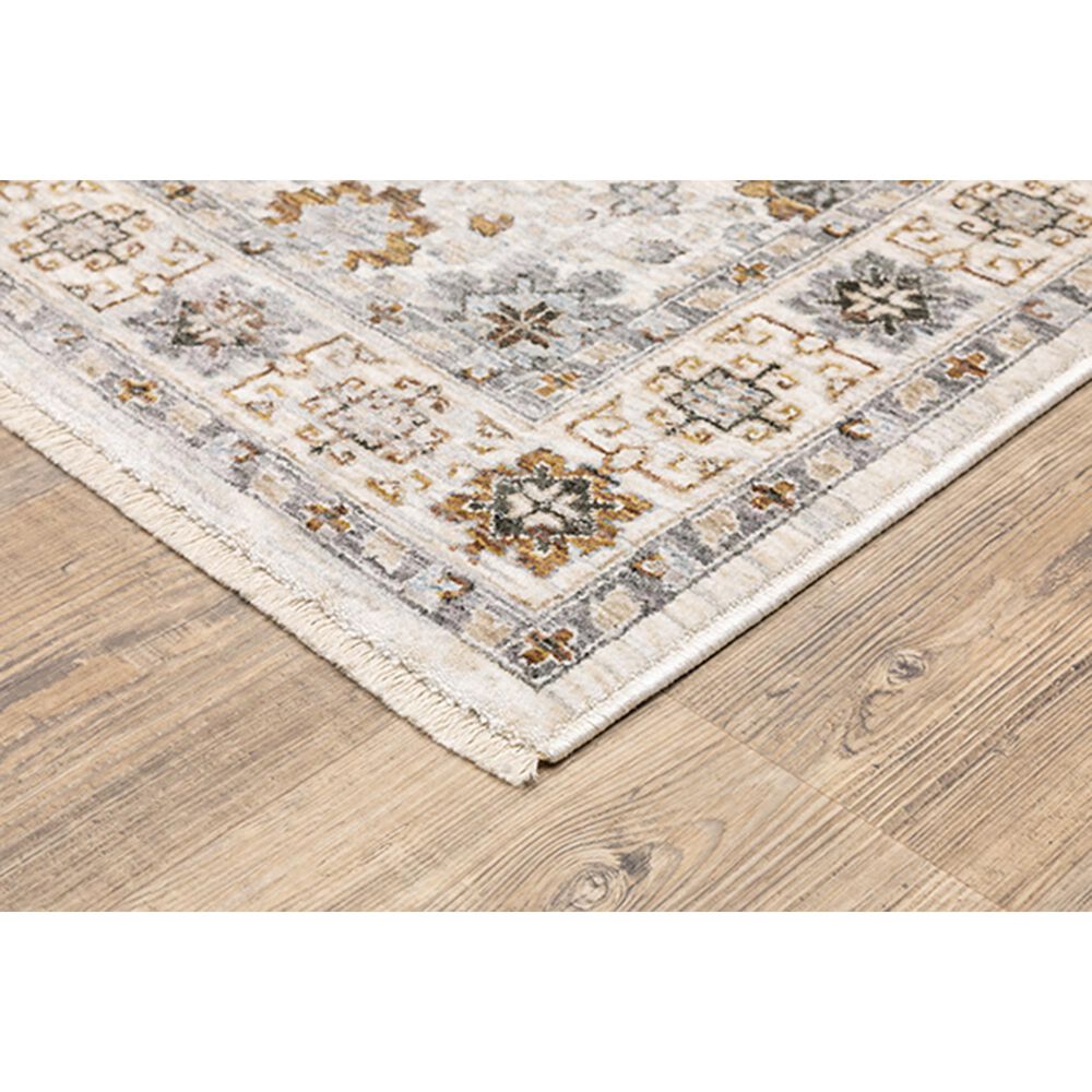 Oriental Weavers Maharaja Qatar 71W 2' x 3' Ivory and Gold Scatter Rug, , large