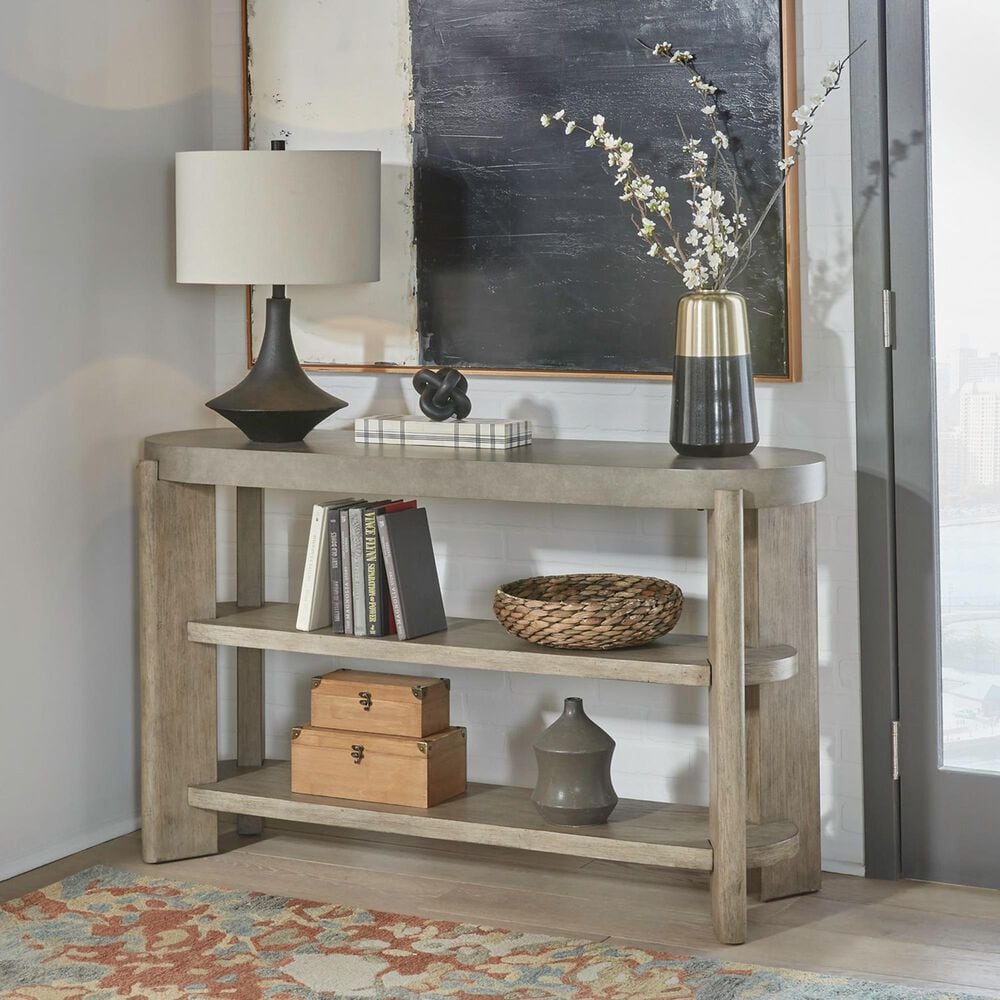 Belle Furnishings Affinity Sofa Table in Dusty Taupe and Concrete, , large