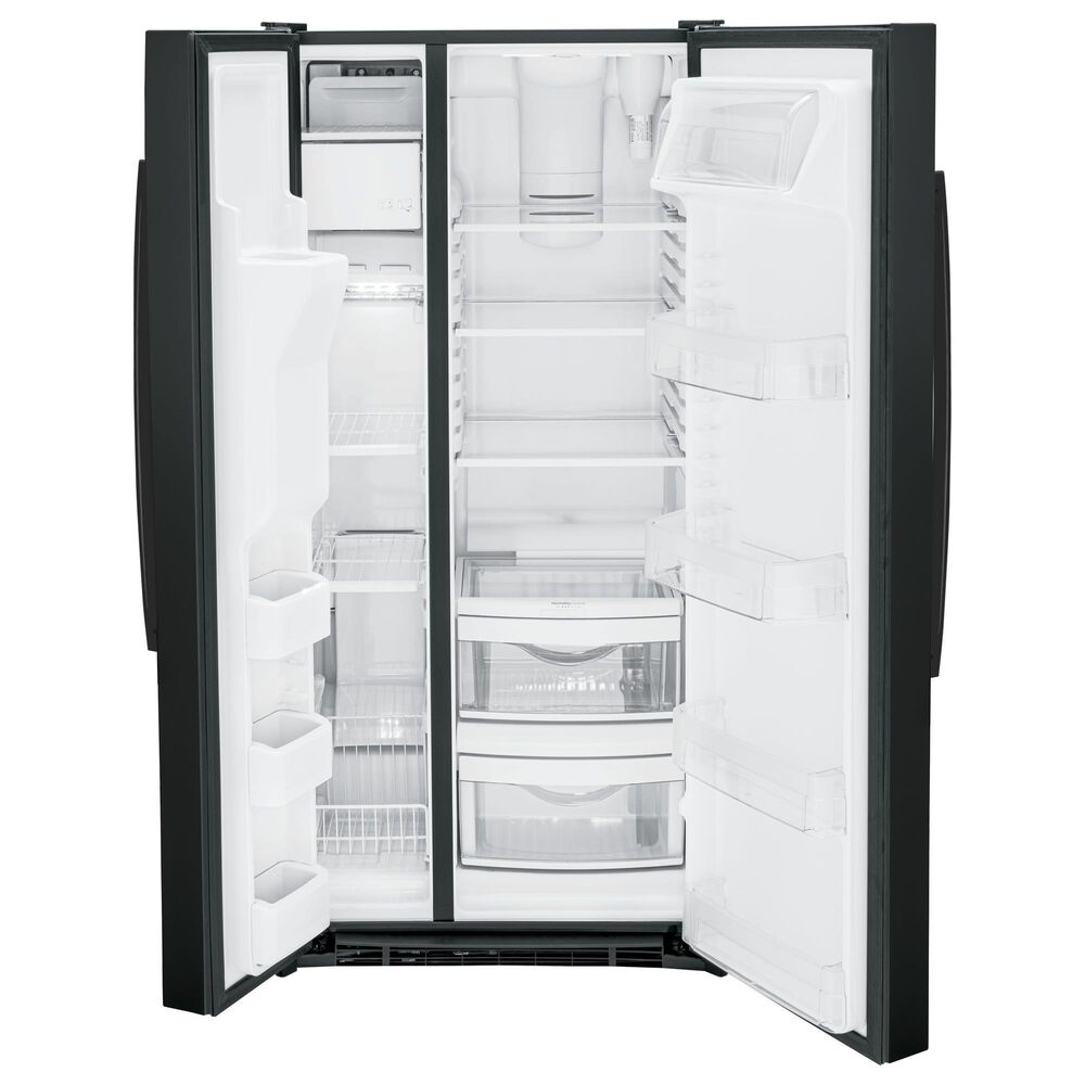 GE Appliances 23 Cu. Ft. Side by Side Refrigerator with Energy Star Certified in Black, , large