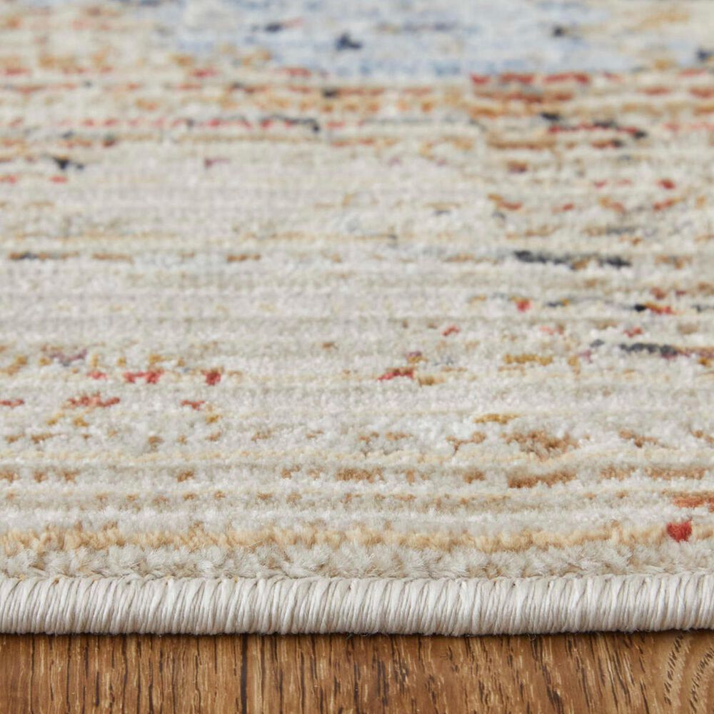 Feizy Sonora 5&#39; x 7&#39;6&quot; Ivory and Blue Area Rug, , large