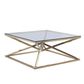 Monroe Double Pyramid Cocktail Table in Gold, , large