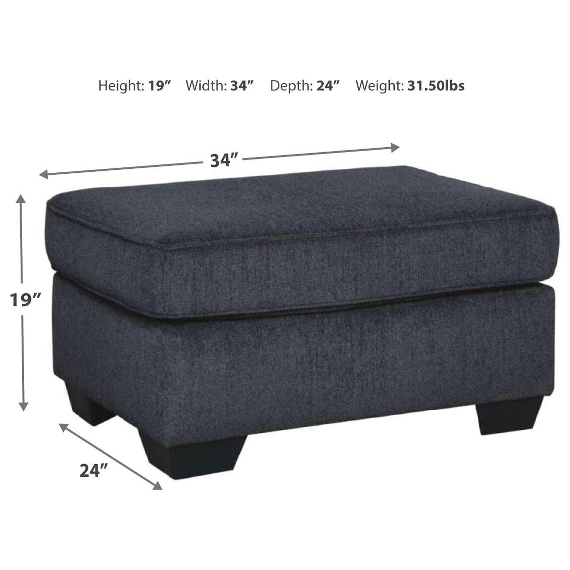 Ashley Altari Chair and Ottoman in Slate
