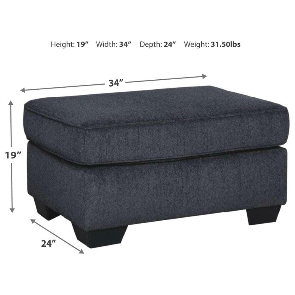 Ashley Altari Chair and Ottoman in Slate, , large