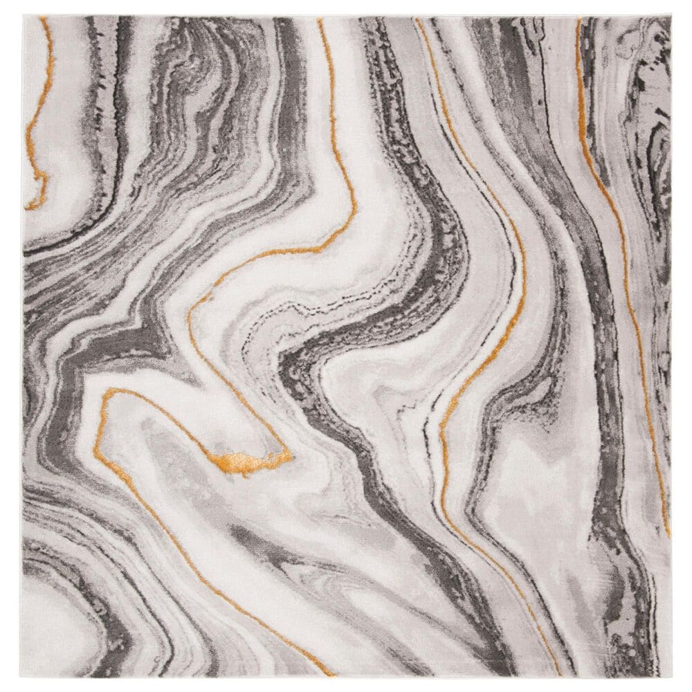 Safavieh Craft 5"3" Square Grey and Gold Area Rug, , large