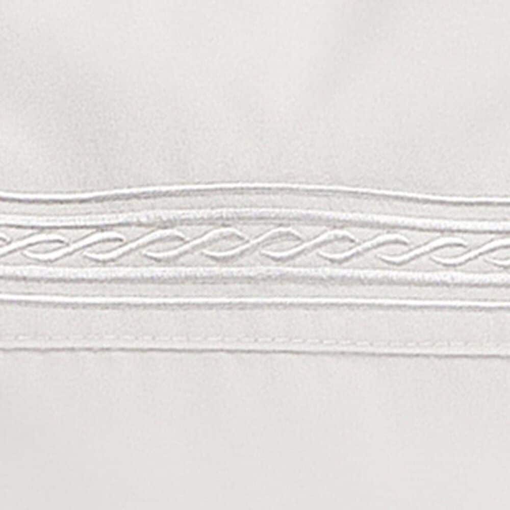 4-Piece King Solid Embroidered Sheet Set in Taupe Gray, , large