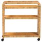 Baxton Studio Delphine Rattan Kitchen Cart in Natural Brown, , large
