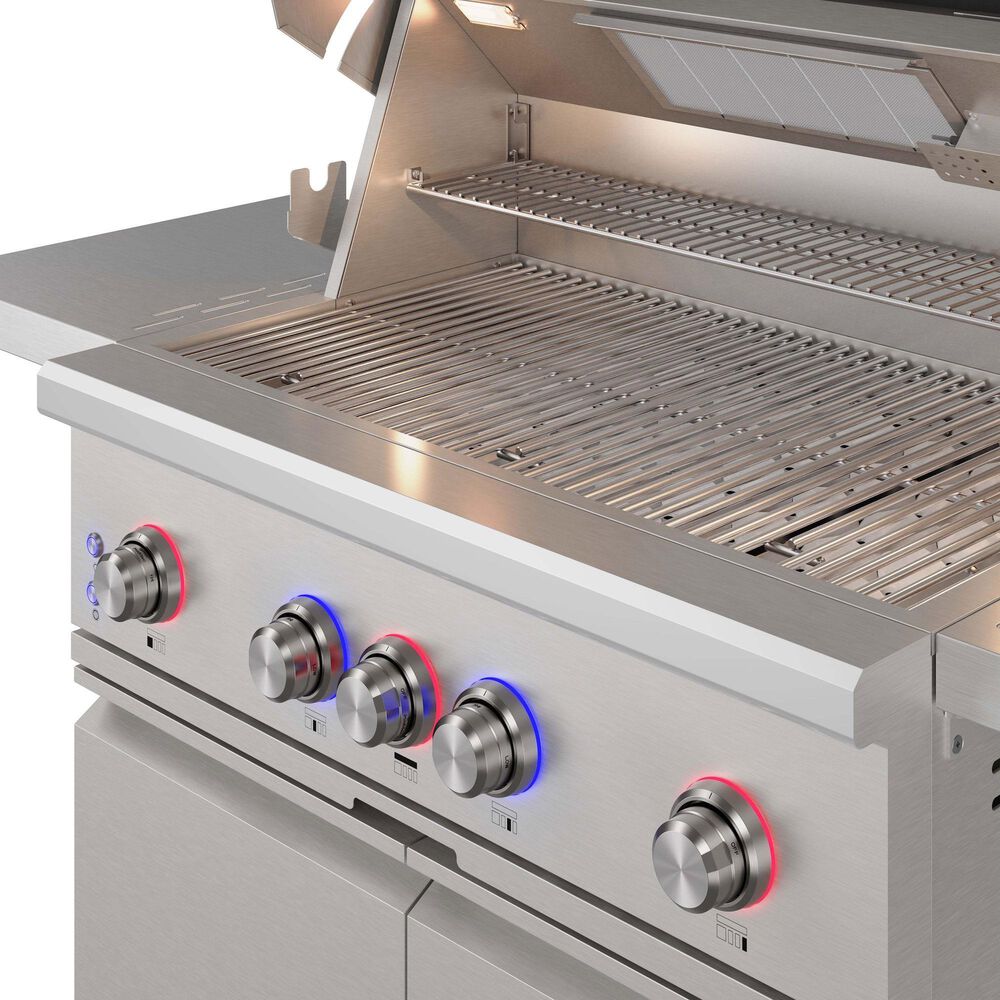 Thor Kitchen 4-Burner Freestanding Gas Grill in Stainless Steel, , large
