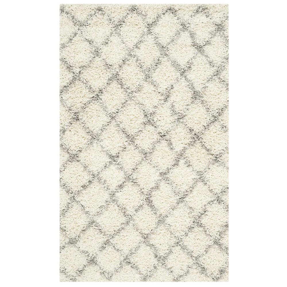 Safavieh Dallas Shag SGD258F-3 3&#39; x 5&#39; Ivory/Grey Area Rug, , large