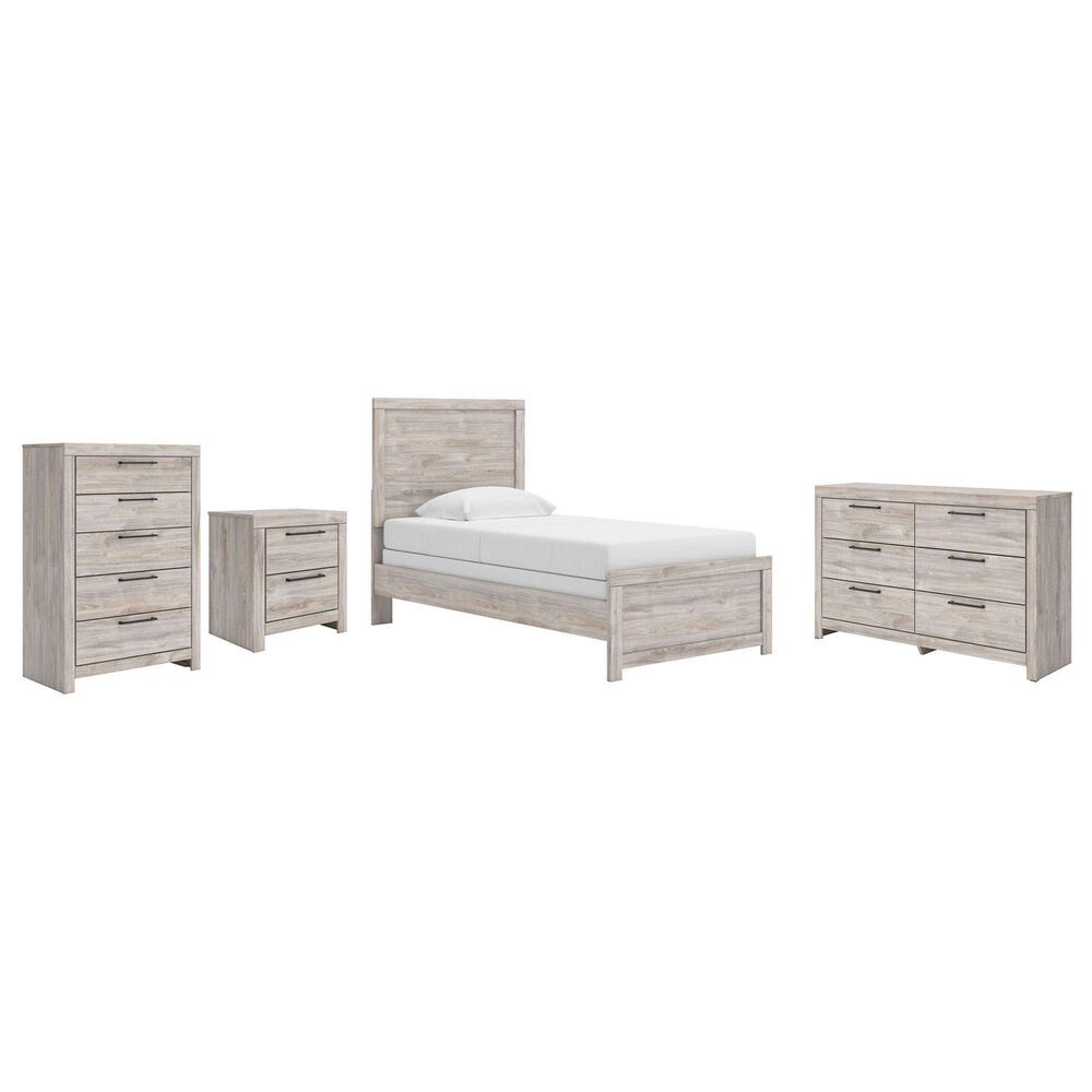 Ashley Broachmyn 4 Piece Twin Bedroom Set in Light Gray, , large