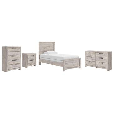 Ashley Broachmyn 4 Piece Twin Bedroom Set in Light Gray, , large