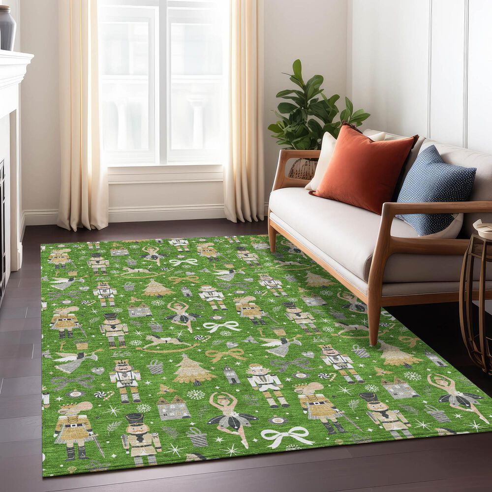 Dalyn Rug Company Wonderland WN35 Green 3&#39; x 5&#39; Area Rug, , large