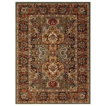 Karastan Spice Market Dhahar Aquamarine 12" x 15" Area Rug, , large