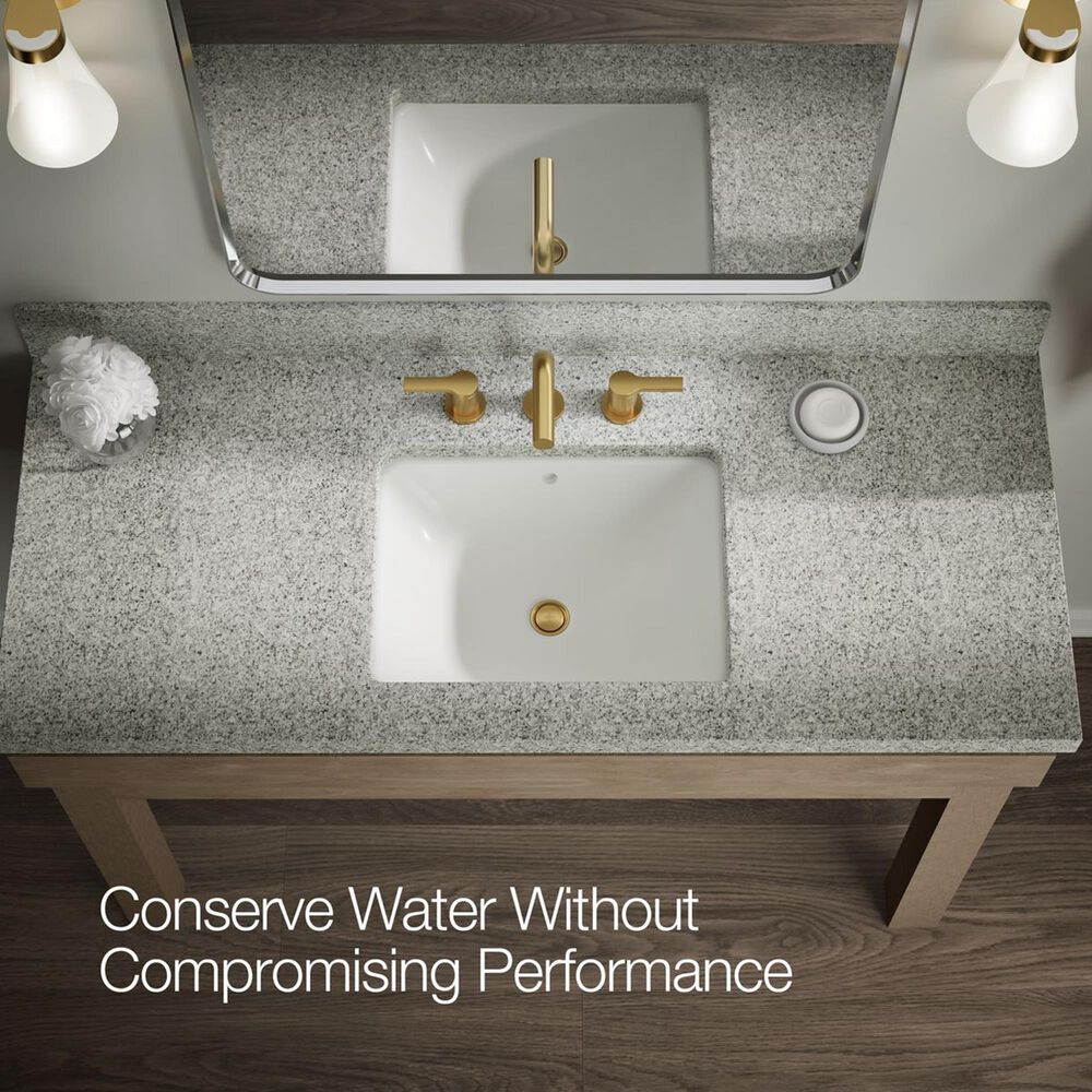 Kohler Elate Widespread Bathroom Sink Faucet in Vibrant Brushed Moderne Brass, , large