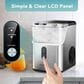 Euhomy 35 Lbs Portable Nugget Ice Maker with Automatic Cleaning in Silver, , large