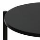 HOMLUX 2-Tier Modern Tall Round Side End Table with Sturdy Metal Leg in Americano and Black, , large