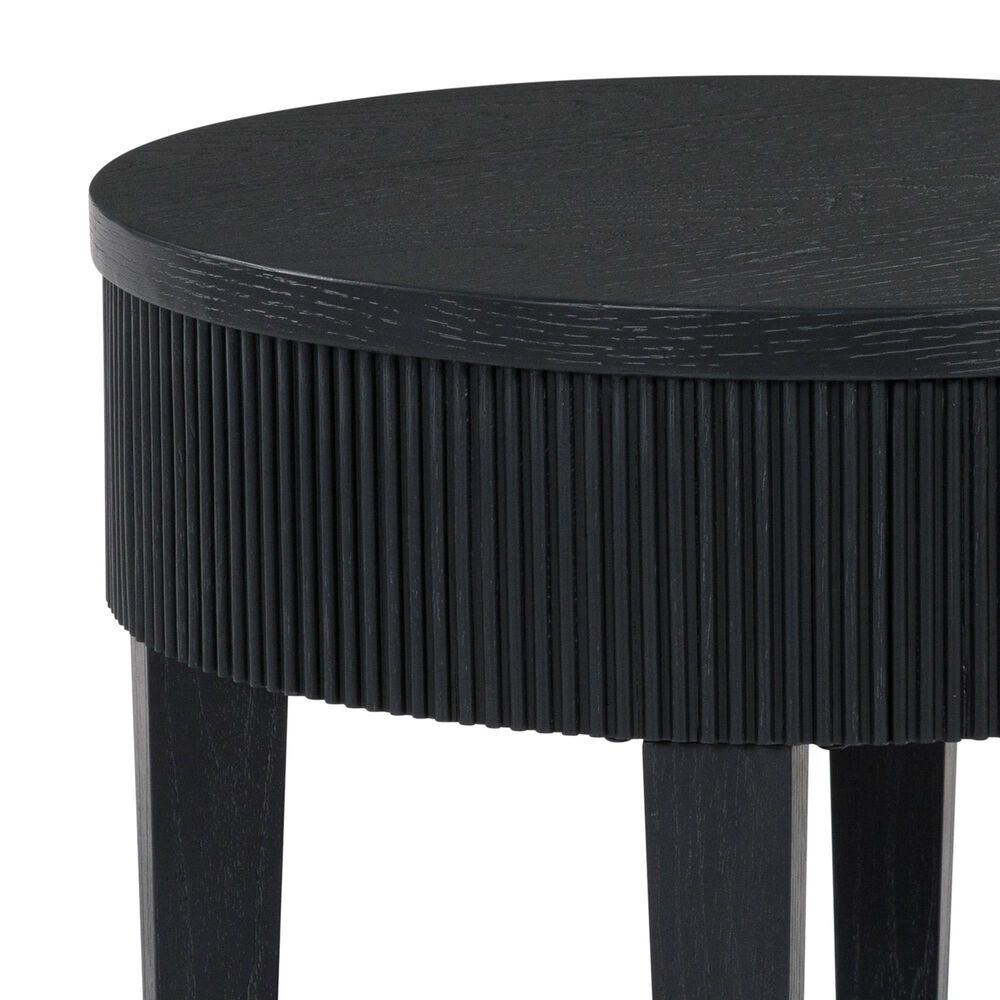 Ashley Marstream Round End Table in Dark Charcoal Black, , large