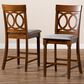 Baxton Studio Violet Counter Height Pub Chair in Walnut Brown (Set of 2), , large