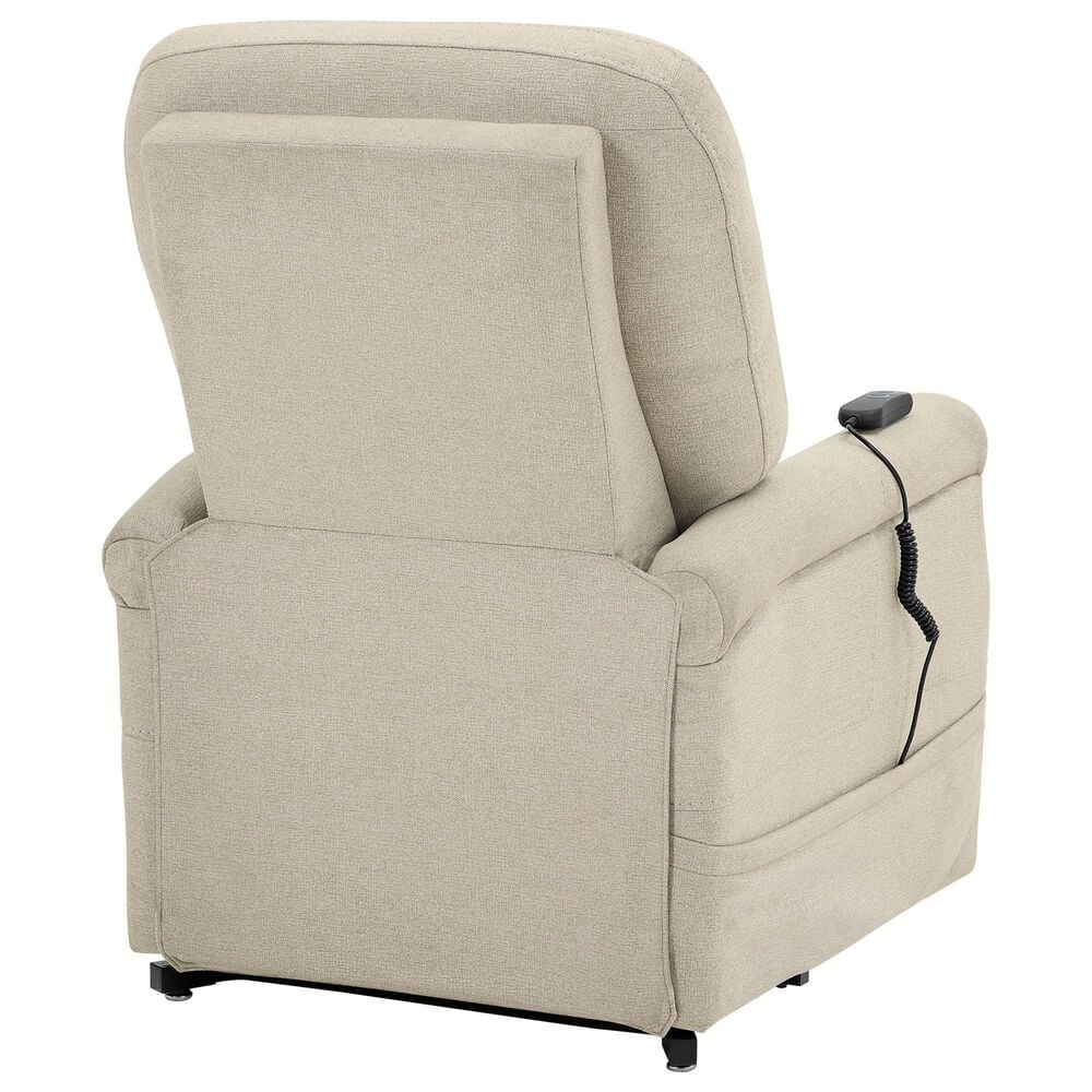 Steve Silver Rhodes Power Lift Recliner in Aspen Khaki, , large