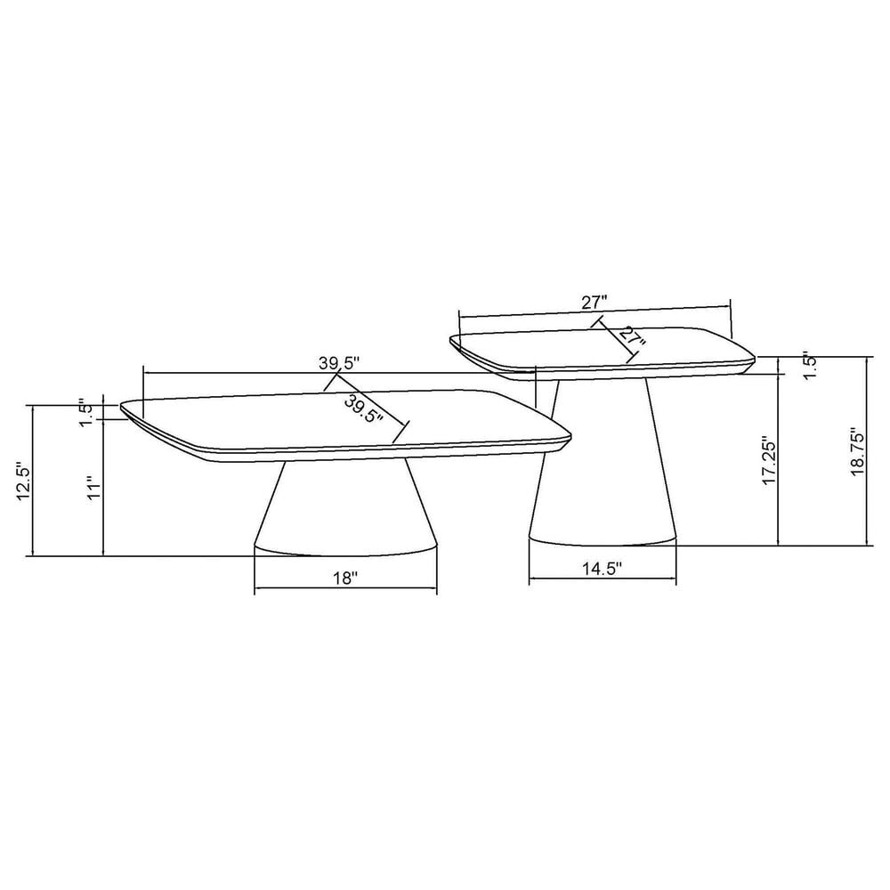 Coaster Eason 2-Piece Nesting Coffee Table Base Set in Black &#40;Box 2&#41;, , large