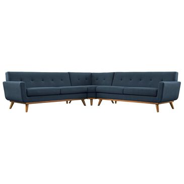 Modway Engage L-Shaped Sectional Sofa in Azure, , large