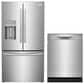 Frigidaire Gallery 2-Piece Kitchen Package with Standard-Depth French Door Refrigerator and 24" Recessed Handle Dishwasher in Stainless Steel, , large