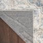 Nourison Astra Machine Washable 2"2" x 4" Grey and Blue Area Rug, , large