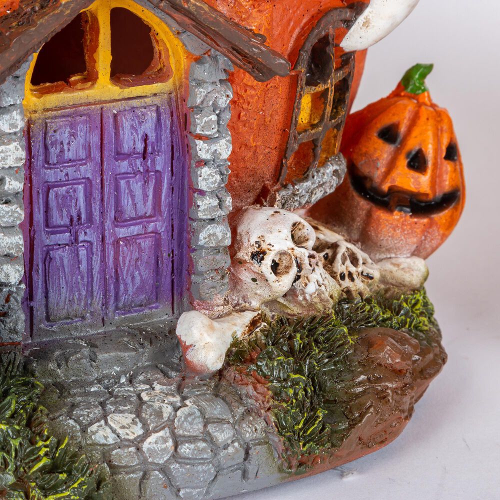 The Gerson Company 2-Piece Halloween Pumpkin House Set in Orange, , large