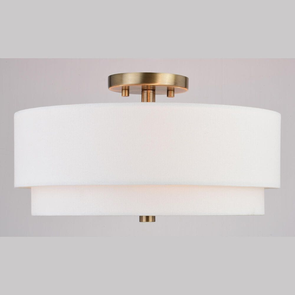 Vaxcel Burnaby 3-Light Semi-Flush Mount in Matte Brass, , large