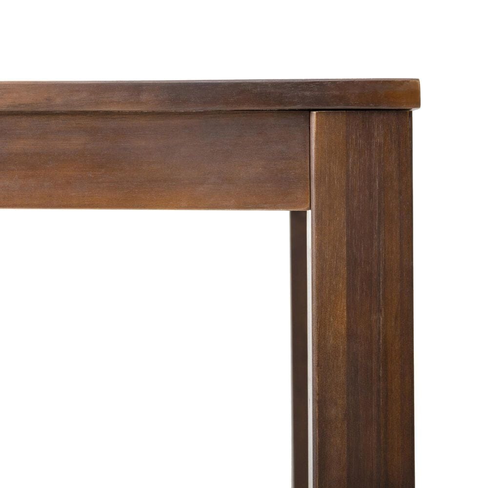 Hearth and Haven Outdoor 69 Inch Acacia Wood Dining Table with Square Legs in Dark Brown, , large
